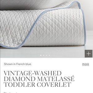 Vintage washed diamond matelasse coverlet